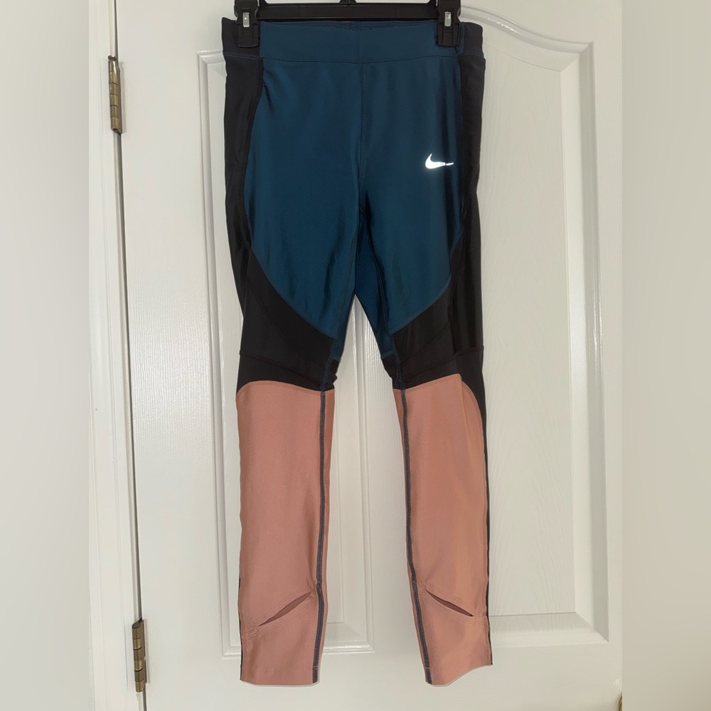 Nike Blue and Pink Leggings Athletic Wear